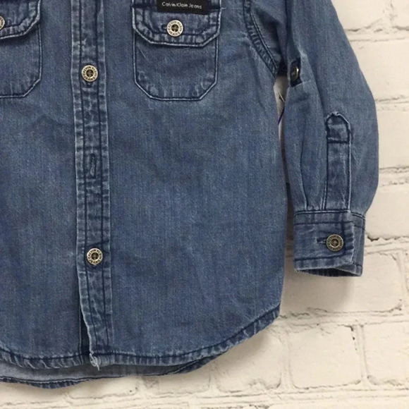 Calvin Klein Jeans 18M Denim Button Down Shirt - Picture 3 of 5